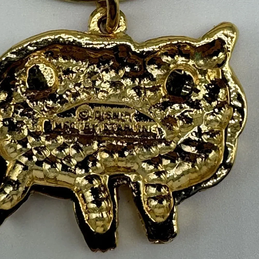 Disney Toy Story Hamm Piggy Bank Key Chain Pink/Gold Tone Evil‎ Dr. Porkchop EUC
